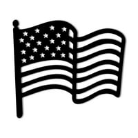 Leteća američka zastava domoljubni metalni zidni znak dekorativni Kućni dekor zidni naglasak izrađen u SAD-u unutarnji ili vanjski