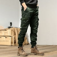 2 podstavljene muške teretne hlače lagane hlače za trčanje muške teretne hlače zelene veličine 3 inča