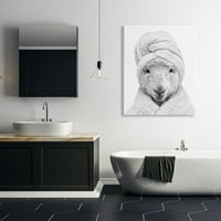 Ovčji ogrtač za kupaonicu smiješne životinje Galerija slika životinja i insekata omotano platno ispis zidne umjetnosti