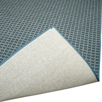 Tepih za namještaj za unutarnju i vanjsku upotrebu u tamnoplavoj boji, Kutna prostirka, prostirka za uređenje doma, tepih za dnevnu