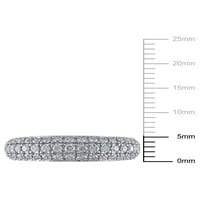 Carat T.W. Dijamant 10k bijelo zlato troredni polu-uvjetni prsten