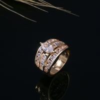 Prsten nakit s bakrenim umetkom cirkon ženski prsten popularni modni zaručnički poklon