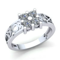Autentični muški klasični vjenčani prsten za godišnjicu s dijamantom okruglog reza od 1 inča u čvrstom ružičastom, bijelom ili žutom