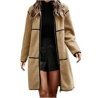 Rasprodaja ženskih kaputa ženske jesensko-zimske kapute s dugim rukavima s pliš šavom s patentnim zatvaračem