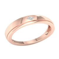 Imperial 1 20CT TDW Diamond 10K ružičasto zlato muški prsten za pasijans