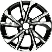 Kai obnovljena OEM aluminijska legura kotača, obrađeni sjaj crni w dimljena tekućina Clear, odgovara - Honda Civic Coupe
