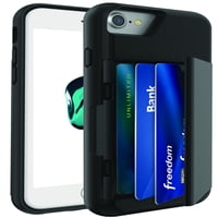 BlackWeb iPhone 6, iPhone 6S, iPhone i iPhone držač kreditne kartice i stalak, crno