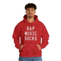 Retro Rap Glazba je sranje, grafička majica S kapuljačom, veličine od 5 inča