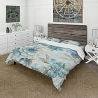 DesignArt 'Indigold akvarel Lovely Bird IV' Cottage Duvet Cover Set